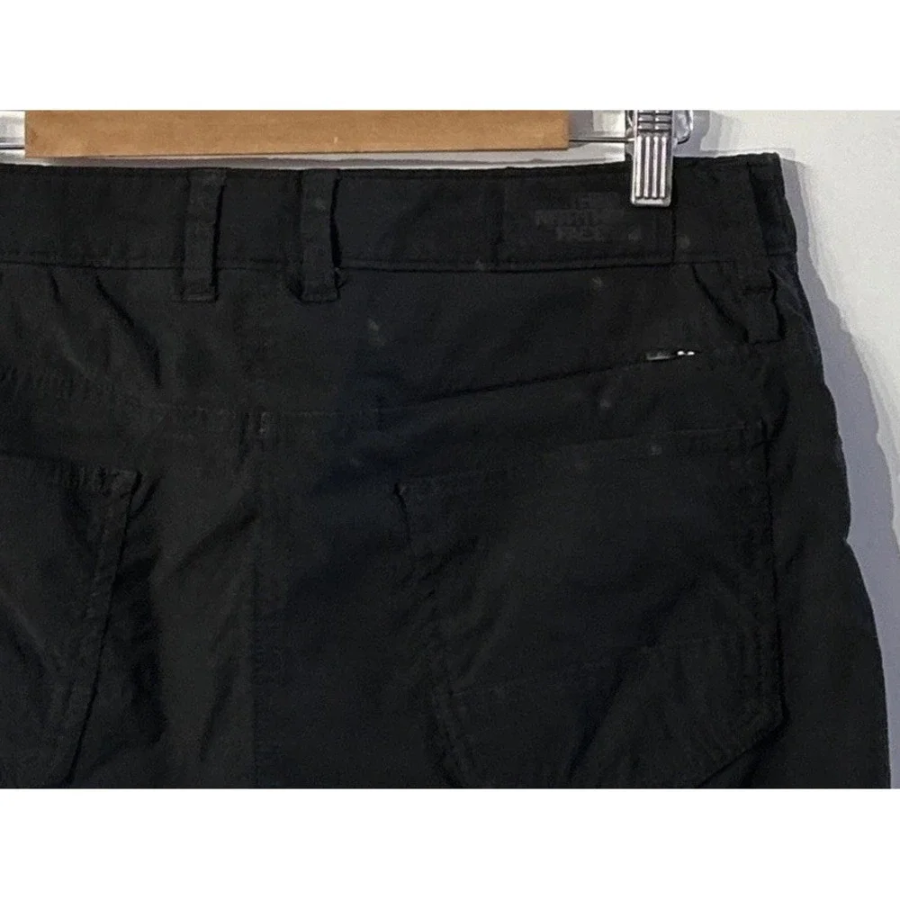 Mens The North Face Hiking Pants Black Straight Leg Nylon Stretch‎ Sz 34
